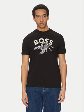 BOSS BOSS T-shirt Te_Bossfish 50539196 Crna Regular Fit