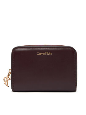 Calvin Klein Peněženka Calvin Klein Ck Medium Flap Zip Around LV04F1075G Hnědá