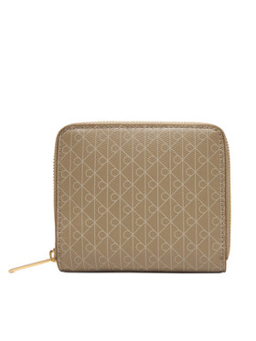 Calvin Klein Geldbörse Calvin Klein Emblem Aop Square Zip Around LV04F1089G Beige