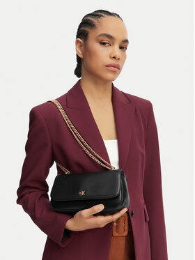 Calvin Klein Handtasche Calvin Klein Ck Convertible Chain Small Bag LV04F3172G Schwarz