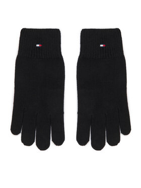 Tommy Hilfiger Ženske rokavice Tommy Hilfiger Flag AW0AW19131 Črna