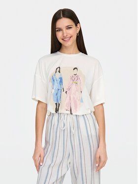 ONLY ONLY Футболка Melina 15342876 Білий Regular Fit