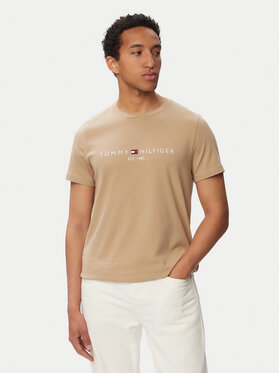 Tommy Hilfiger Tommy Hilfiger Camiseta Logo Tee MW0MW11797 Beis Slim Fit