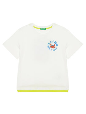 United Colors Of Benetton United Colors Of Benetton Футболка 3SLUG10JF Écru Regular Fit