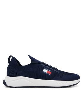 Tommy Jeans Sneakersy Tommy Jeans Runner Kntitted EM0EM01555 Tmavomodrá