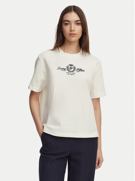 Tommy Hilfiger Tommy Hilfiger Camiseta Crest WW0WW48713 Blanco Relaxed Fit