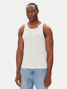 Tommy Jeans Tommy Jeans Tank top marškinėliai Classic Flag DM0DM21927 Balta Slim Fit