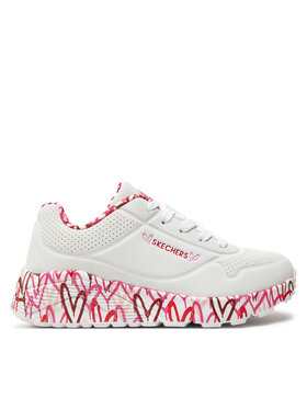 Skechers Snīkeri Skechers Uno Lite Lovely Luv 314976L/WRPK Balts