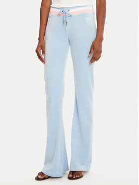 Juicy Couture Juicy Couture Spodnji del trenirke Velour JCWBJ225352 Svetlo modra Regular Fit