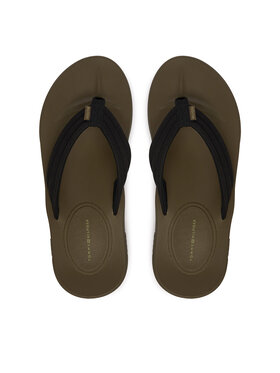 Tommy Hilfiger Flip flop Tommy Hilfiger Molded Hilfiger Lth Beach Sandal FM0FM05802 Negru