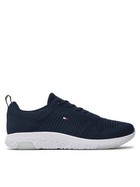 Tommy Hilfiger Snīkeri Tommy Hilfiger Corporate Knit Rib Runner FM0FM02838 Tumši zils