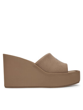 Calvin Klein Šľapky Calvin Klein Wedge 70 Sndl Canv Mg HW0HW03134 Béžová