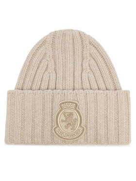 Tommy Hilfiger Čepice Tommy Hilfiger Th Crest Fluffy AW0AW18210 Écru