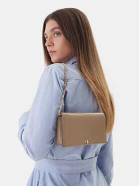 Calvin Klein Kabelka Calvin Klein Ck Wallet On Chain LV04F3319G Béžová