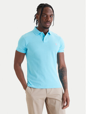 Polo Ralph Lauren Polo Ralph Lauren Поло Core Replen 710795080 Голубий Slim Fit