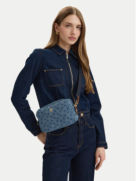 Tommy Hilfiger Handtasche Tommy Hilfiger Popette Camera Bag Denim Flag AW0AW18610 Blau