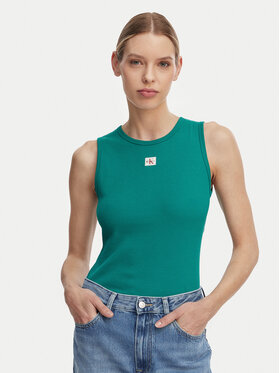 Calvin Klein Jeans Calvin Klein Jeans Top LV047F246G Verde oscuro Slim Fit