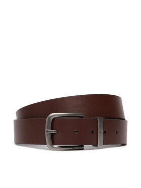 Calvin Klein Pasek Calvin Klein Seasonal Logo Tumbled 35Mm Fixed LV04D7128G Brązowy