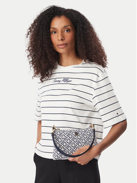 Tommy Hilfiger Torebka Tommy Hilfiger Th Jacquard Mini Shoulder Bag AW0AW19006 Niebieski