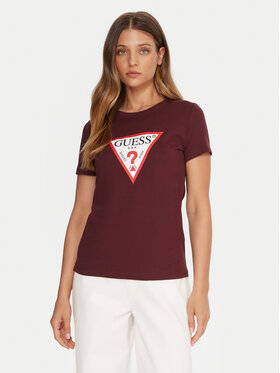 Guess Guess Camiseta W1YI1B I3Z14 Guinda/burdeos Regular Fit