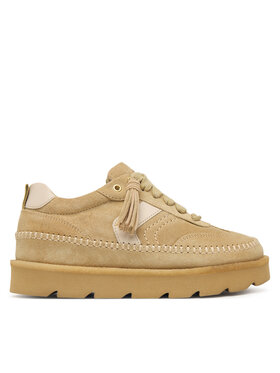 Clarks Sneakersy Clarks Meare Eve 26328097 Svetlo hnedá