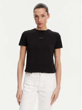 Calvin Klein Jeans Calvin Klein Jeans T-Shirt Placed Institutional J20J225524 Μαύρο Slim Fit