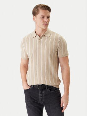 Tommy Hilfiger Tommy Hilfiger Polo Vertical MW0MW41949 Beis Regular Fit