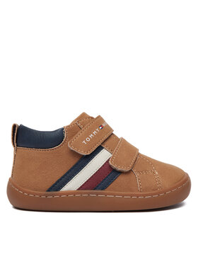 Tommy Hilfiger Zapatillas Tommy Hilfiger Mid Cut Velcro Sneaker T1XH-35223-1269A242 Marrón