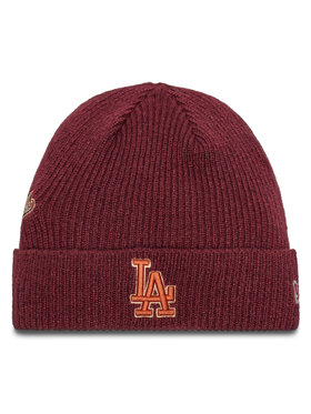 New Era Шапкa New Era LA Dodgers World Series Patch Cuff Knit Beanie 60580732 Червоний