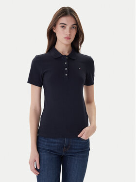 Tommy Hilfiger Tommy Hilfiger Poloshirt 1985 WW0WW42047 Dunkelblau Slim Fit