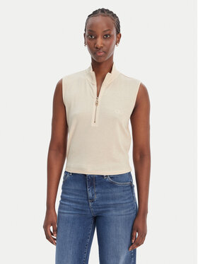Liu Jo Sport Liu Jo Sport Top TA6174 J3845 Écru Regular Fit