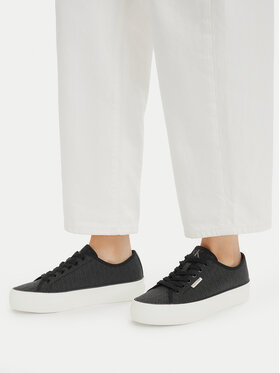 Calvin Klein Sneakers Calvin Klein Vulc Flatf Laceup Jaq Aop HW0HW03265 Schwarz