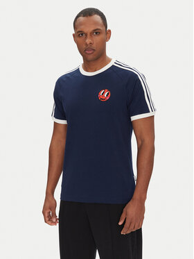 adidas adidas Marškinėliai JP0984 Tamsiai mėlyna Slim Fit