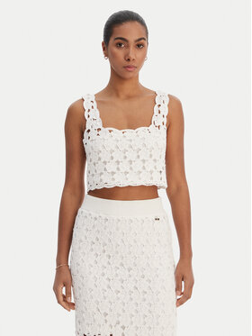 Fracomina Fracomina Top FR26ST4017K488R6 Écru Regular Fit
