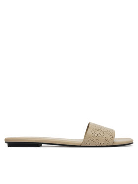 Calvin Klein Chanclas Calvin Klein Org Flat Sndl One Bar Lth Aop HW0HW02857 Beis