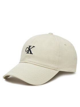 Calvin Klein Jeans Καπέλο Jockey Calvin Klein Jeans Embroidered Monogram Cap LV04K5024G Λευκό
