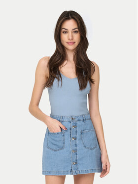 JDY JDY Топ Nanna 15180497 Блакитний Slim Fit