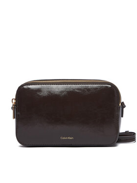 Calvin Klein Handtasche Calvin Klein Foil Logo Glossy Camera Bag LV04F3539G Braun