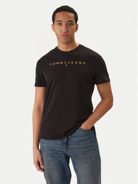 Tommy Jeans Tommy Jeans T-shirt Linear Logo DM0DM20744 Nero Regular Fit