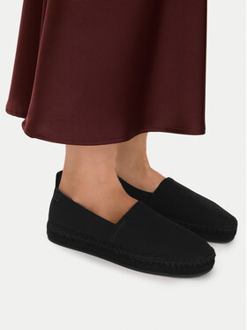 Calvin Klein Еспадрили Calvin Klein Oblique Espadrille Canvas HW0HW02931 Черен
