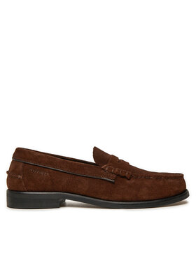 Tommy Hilfiger Mokasíny Tommy Hilfiger Classic Hilfiger Suede Loafer FM0FM05363 Hnědá