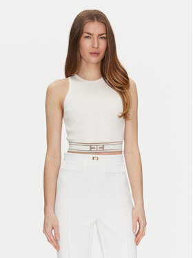 Elisabetta Franchi Elisabetta Franchi Топ TK-39S-51E2 Білий Slim Fit