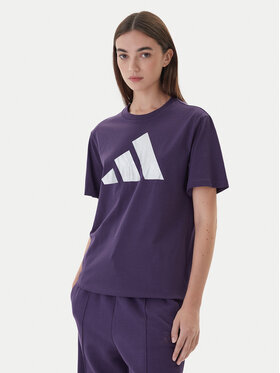 adidas adidas Póló Holiday Metallic Graphic JV8527 Lila Regular Fit