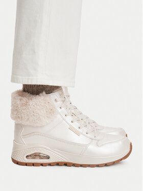 Skechers Gležnjarji Skechers Uno Rugged 167821/OFWT Bela