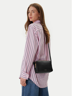 Calvin Klein Handtasche Calvin Klein Foil Logo Elongated Camera Bag LV04F3276G Schwarz