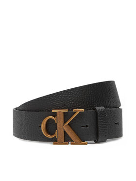 Calvin Klein Pánsky opasok Calvin Klein Monogram Buckle Fixed Belt 35Mm LV04G7025G Čierna