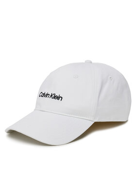 Calvin Klein Kapa s šiltom Calvin Klein Logo Embroidery LV04D5003G Bela