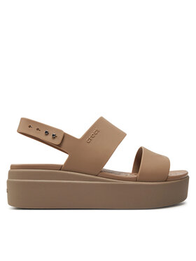 Crocs Sandály Crocs Brooklyn Low Wedge W 206453 Béžová