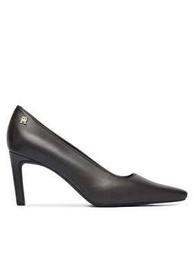 Tommy Hilfiger Pumps Tommy Hilfiger Th Logo Lth Pump Slanted Hl FW0FW09008 Schwarz