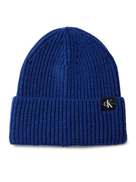 Calvin Klein Jeans Čiapka Calvin Klein Jeans Monogram Rib Beanie IU0IU00440 Modrá